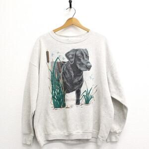 Vintage Black Lab Labrador Retriever Dog Breed Sweatshirt 2X XXL